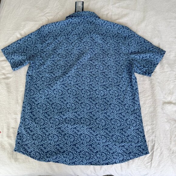 NWT Mens Button Up Fishhippie Rumfront Indigo Shirt L - Picture 4 of 6